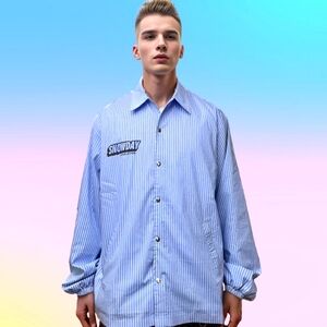 SNOWDAY STRIPED COACH JACKET XL NWT